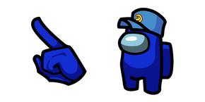 Among Us Blue Character in CCC Cap cursor