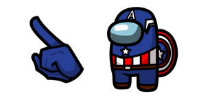 Among Us Captain America Character cursor