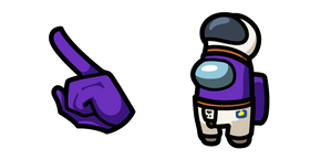 Among Us Purple Character in Astronaut Outfit cursor