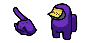 Курсор Among Us Purple Character in Dum Sticky Note