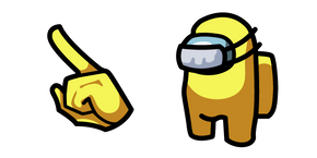 Курсор Among Us Yellow Character in Medical Mask