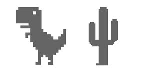 Chrome Dino T-Rex Cursor