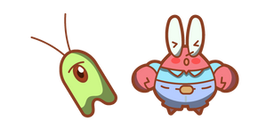 Cute Sheldon J. Plankton and Eugene H. Krabs Cursor