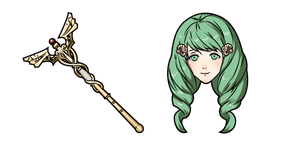 Fire Emblem Flayn and Caduceus Staff Cursor