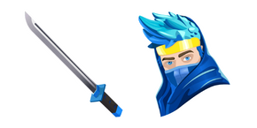 Fortnite Ninja Skin Dual Katanas Back Bling Cursor
