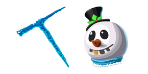 Курсор Fortnite Slush Soldier Skin Icicle Pickaxe