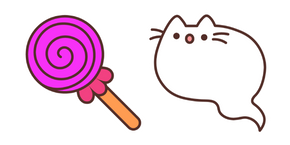 Ghost Pusheen and Candy Cursor