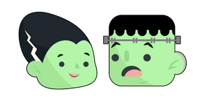 Halloween Cute Frankenstein and His Wife Curseur