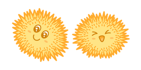 Kawaii Orange Sea Urchin Cursor