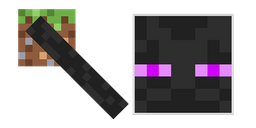 Minecraft Enderman with Earth Block Cursor