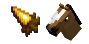 Minecraft Golden Carrot and Horse cursor