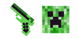 Minecraft Gun and Creeper Cursor