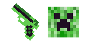 Minecraft Gun and Creeper Curseur