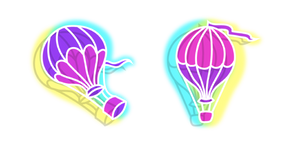 Neon Hot Air Balloon Cursor