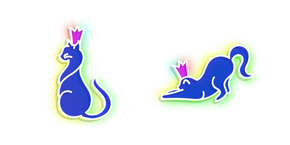 Neon Cat Queen Cursor