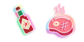 Neon Steak and Sause Cursor