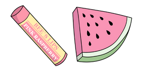 VSCO Girl Lip Balm and Watermelon Cursor