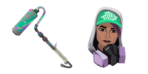 Fortnite Teknique Skin and Renegade Roller Curseur