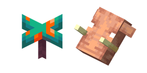 Minecraft Warped Fungus and Hoglin cursor