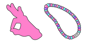VSCO Girl OK Hand and Bracelet Cursor