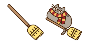 Pusheen Potter and Broomstick cursor