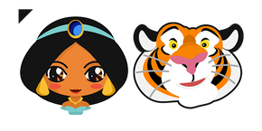 Aladdin Jasmine Princess and Rajah Cursor